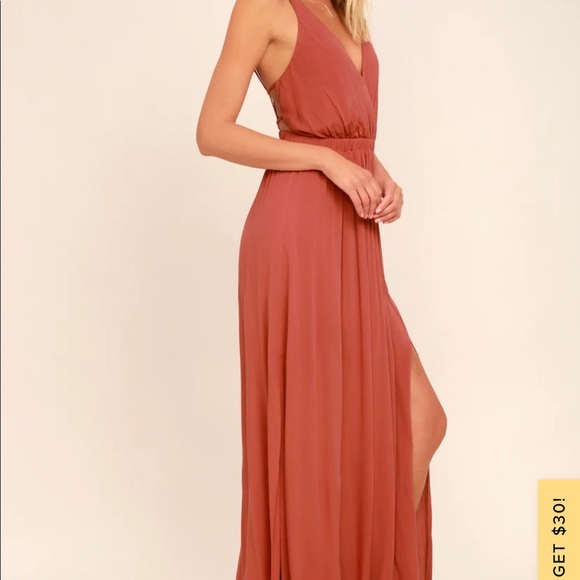Lulus Rusty Rose Maxi Dress - Picture 3 of 6